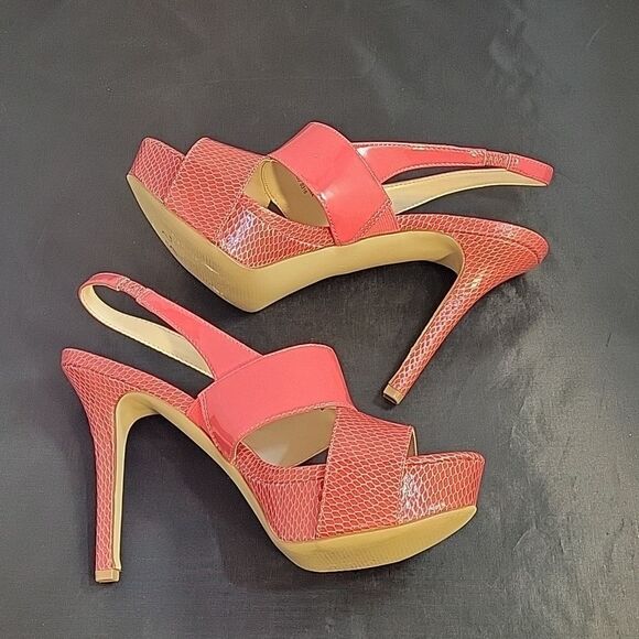 NINE WEST HIGH HEEL STILETTOS STRAPPY ANKLE STRAP OPEN TOE SANDAL - Picture 8 of 14